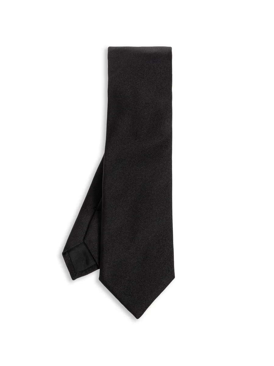 logo-print silk tie 1