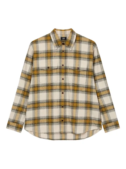 checked-pattern chest-pocket shirt
