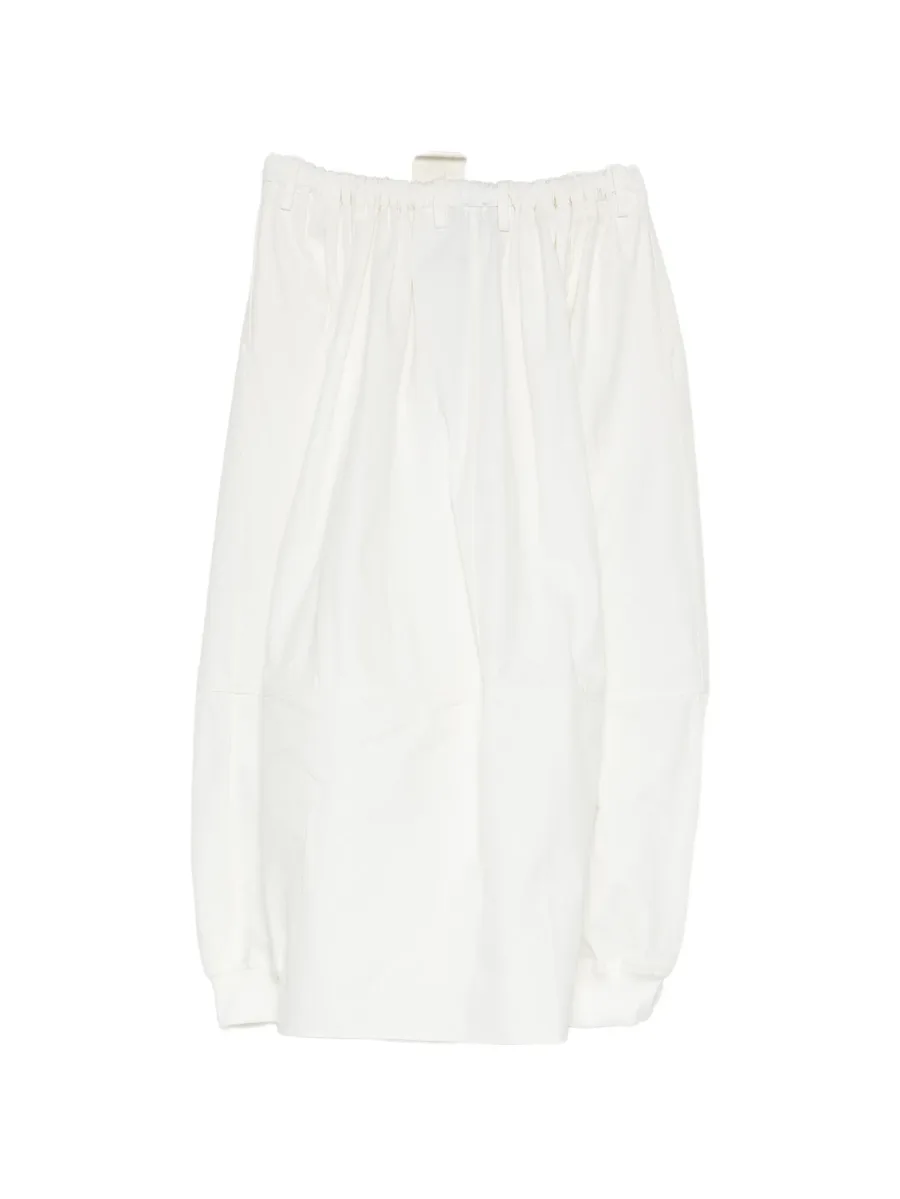 drawstring-waist gathered skirt 2