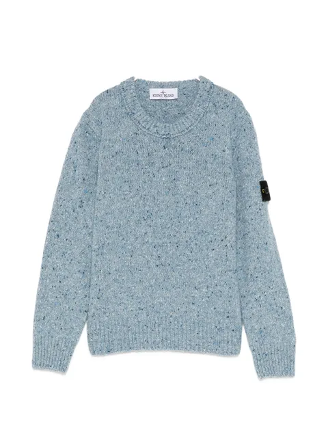 flecked-knit crew-neck sweater