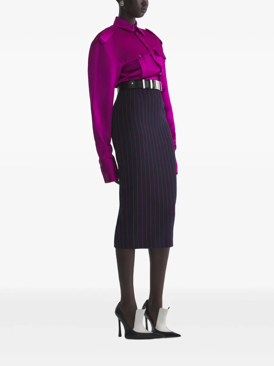 pinstripe midi pencil skirt 3