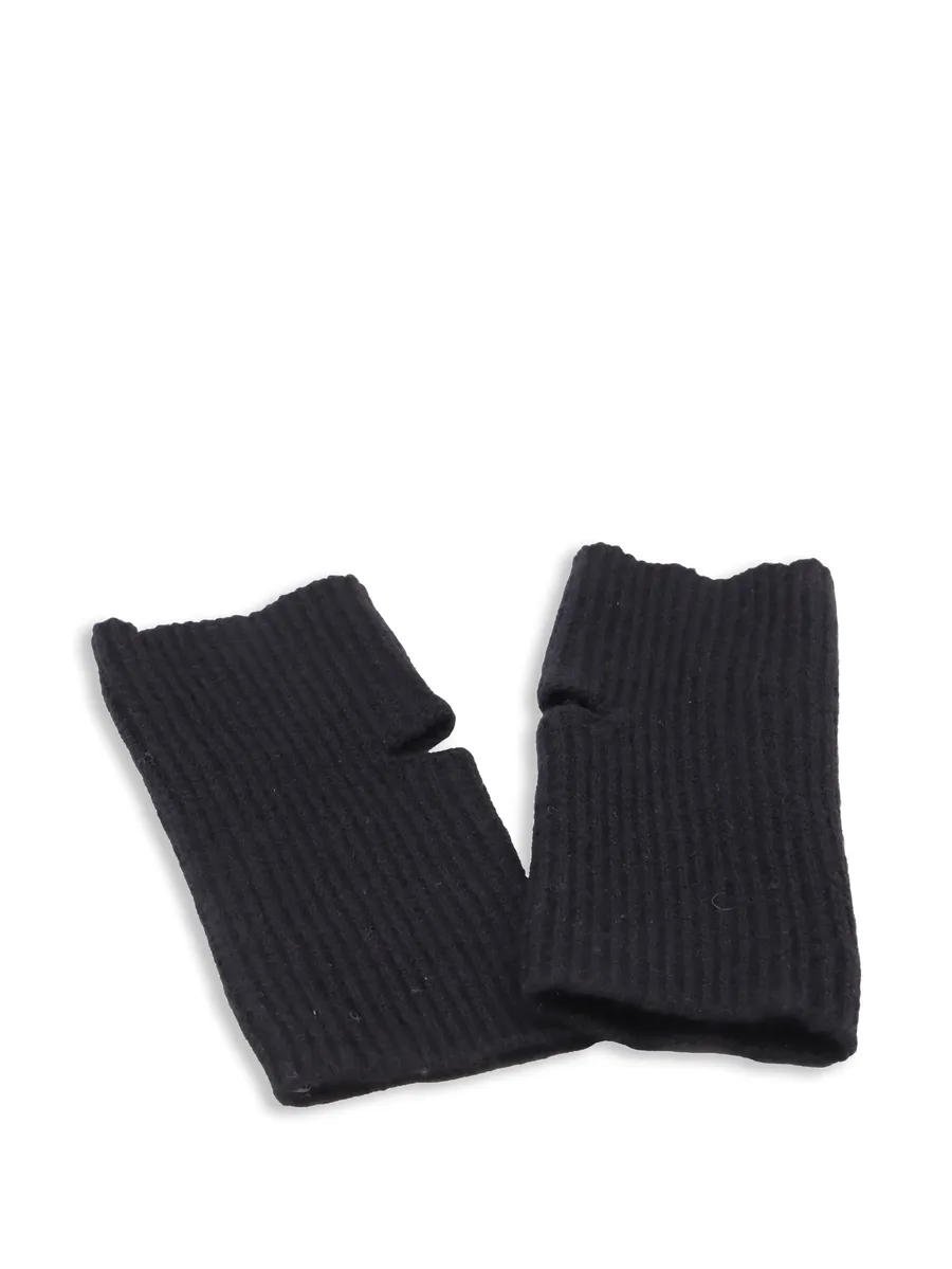 ribbed-knit fingerless gloves 1