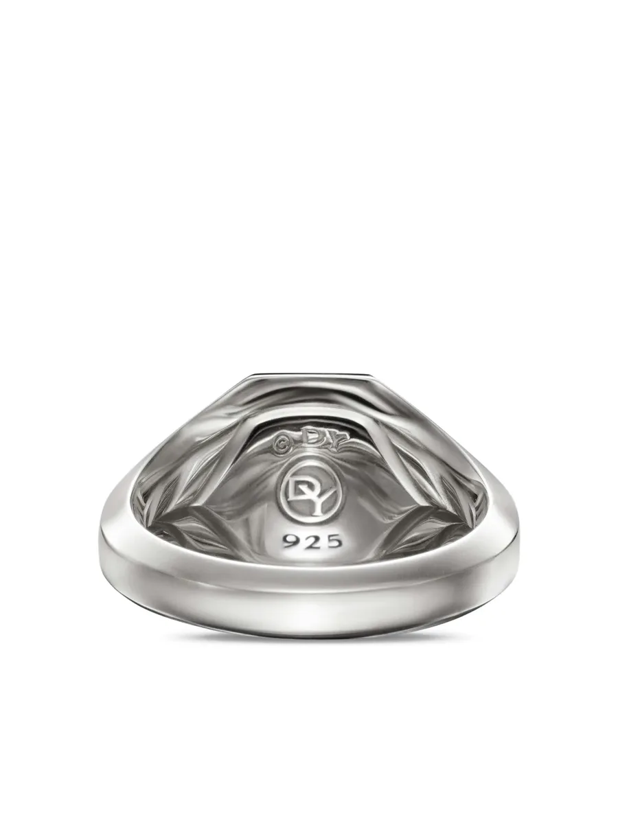 серебряный перстень Streamline с ониксом (14 мм) 12