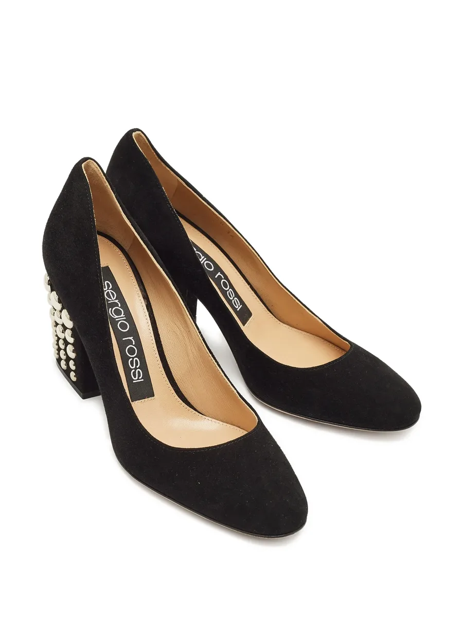 75mm studded block-heel pumps 1