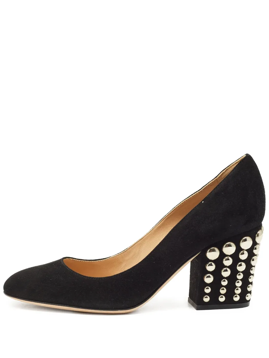 75mm studded block-heel pumps 4