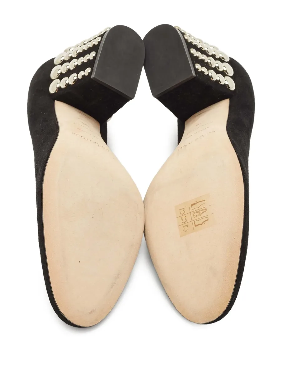 75mm studded block-heel pumps 10