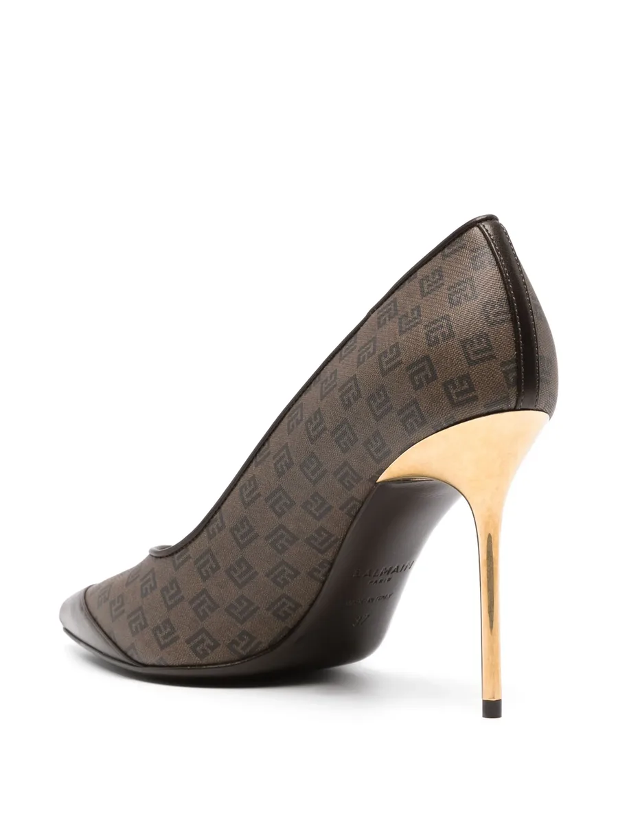 100mm monogrammed pumps 6