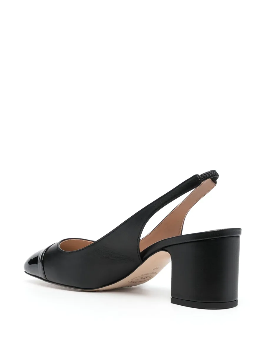 65mm leather slingback pumps 6