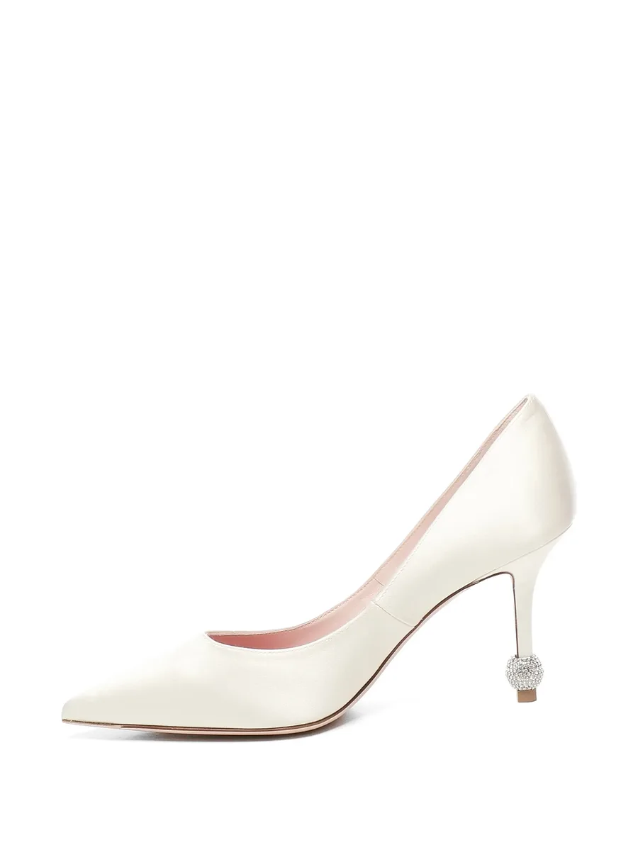 Marlene crystal silk pumps 7