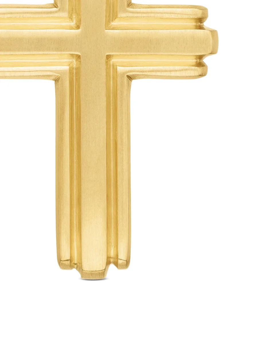 подвеска Deco Cross из желтого золота (34 мм) 11