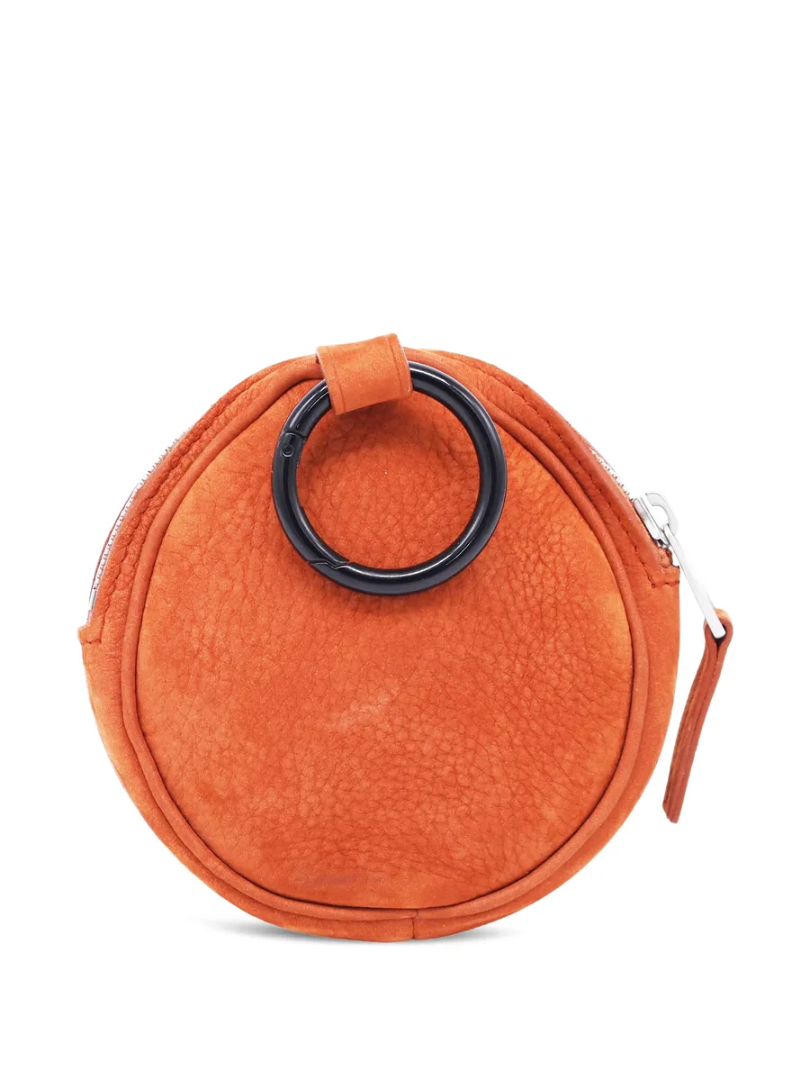 circle zip suede pouch 4