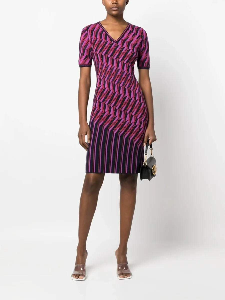 zig-zag intarsia-knit dress 6