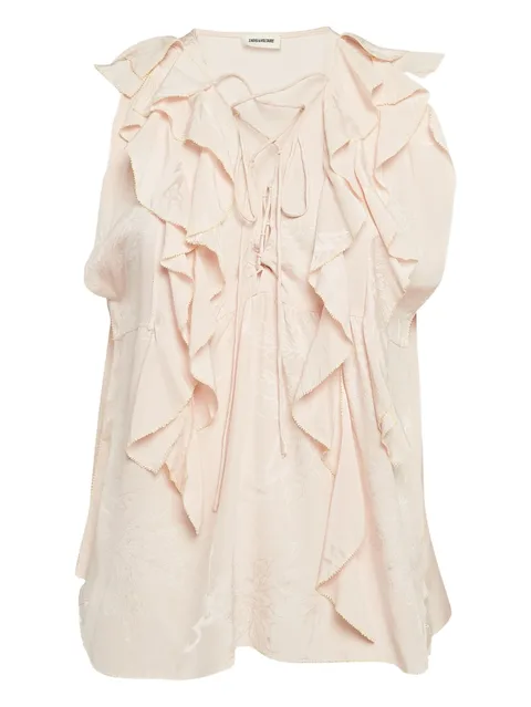 pre-owned ruffle-detail blouse