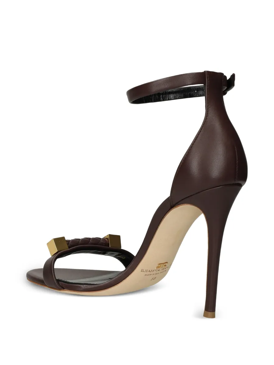 leather sandals with logo details 8