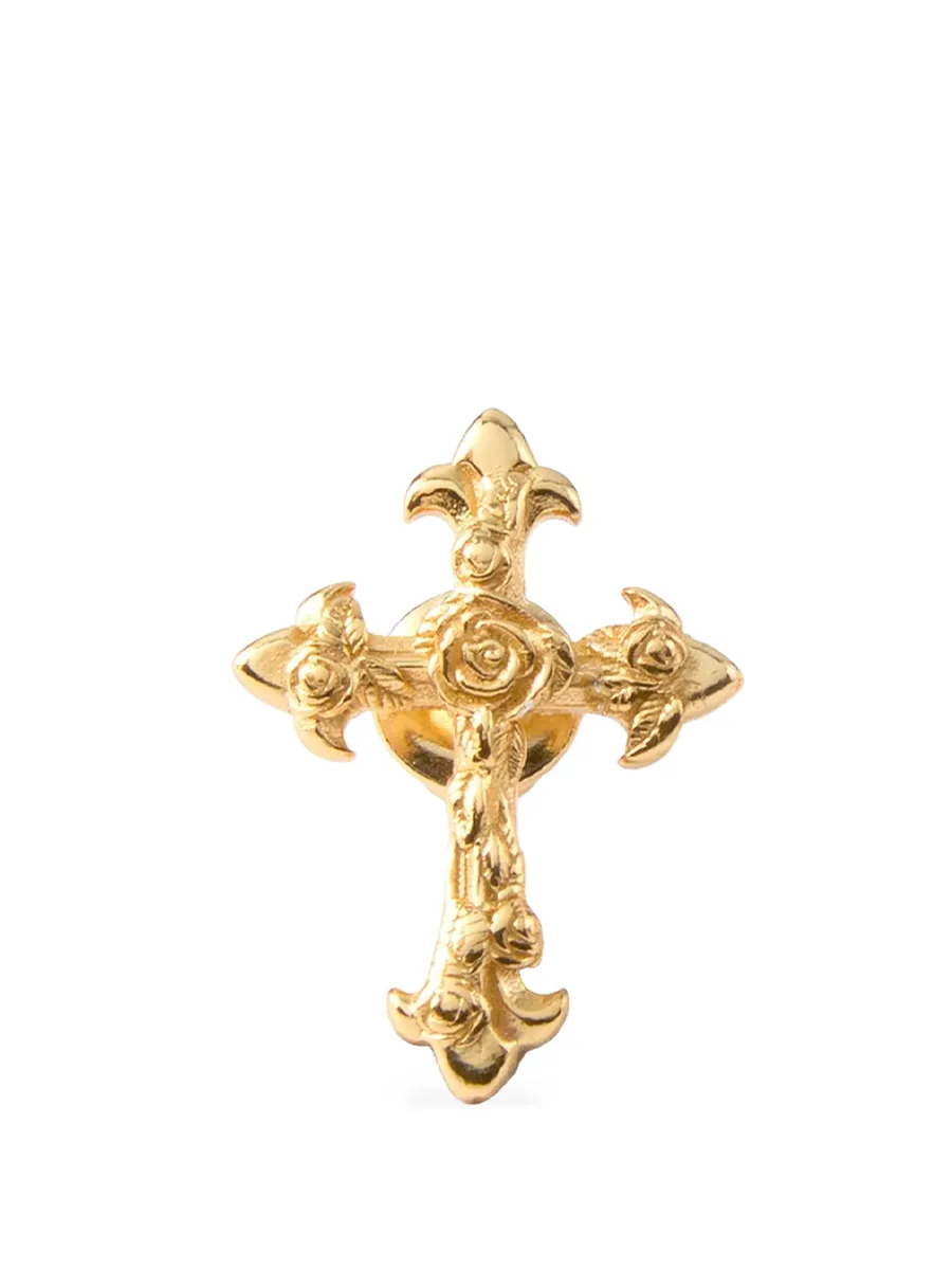 серьга-гвоздик Rose Cross 1
