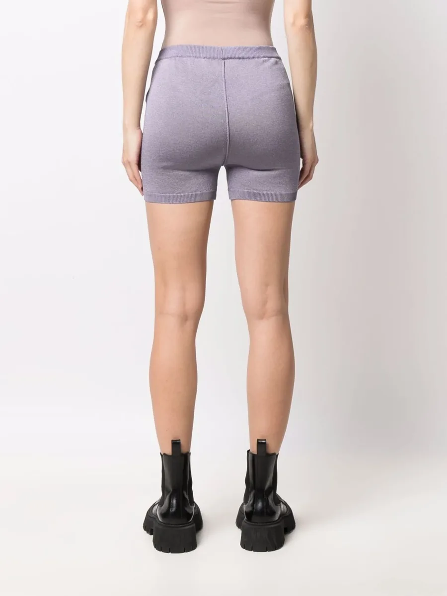metallic-thread knitted shorts 8
