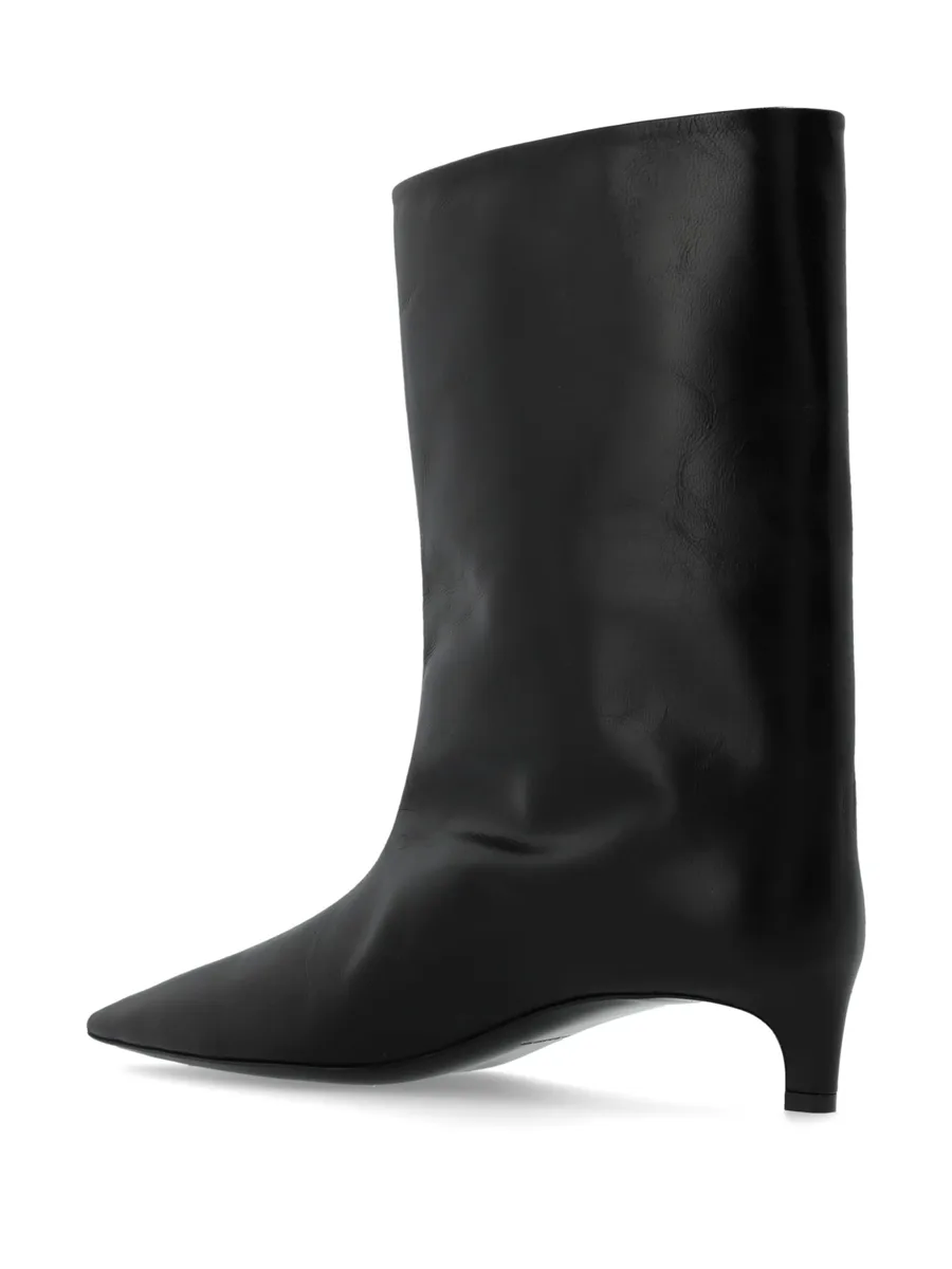pointed-toe leather boots 6