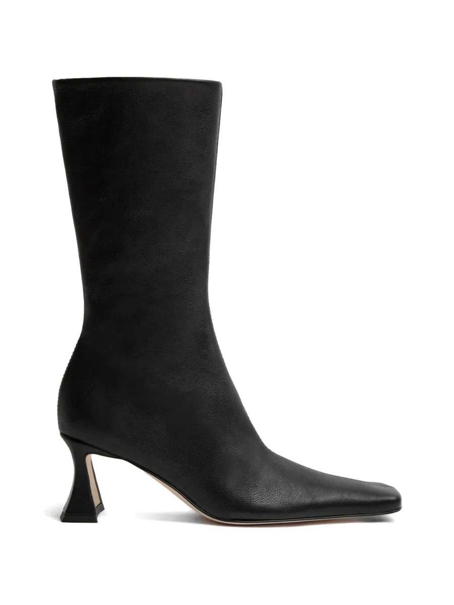 Araxi square-toe leather ankle boots 2
