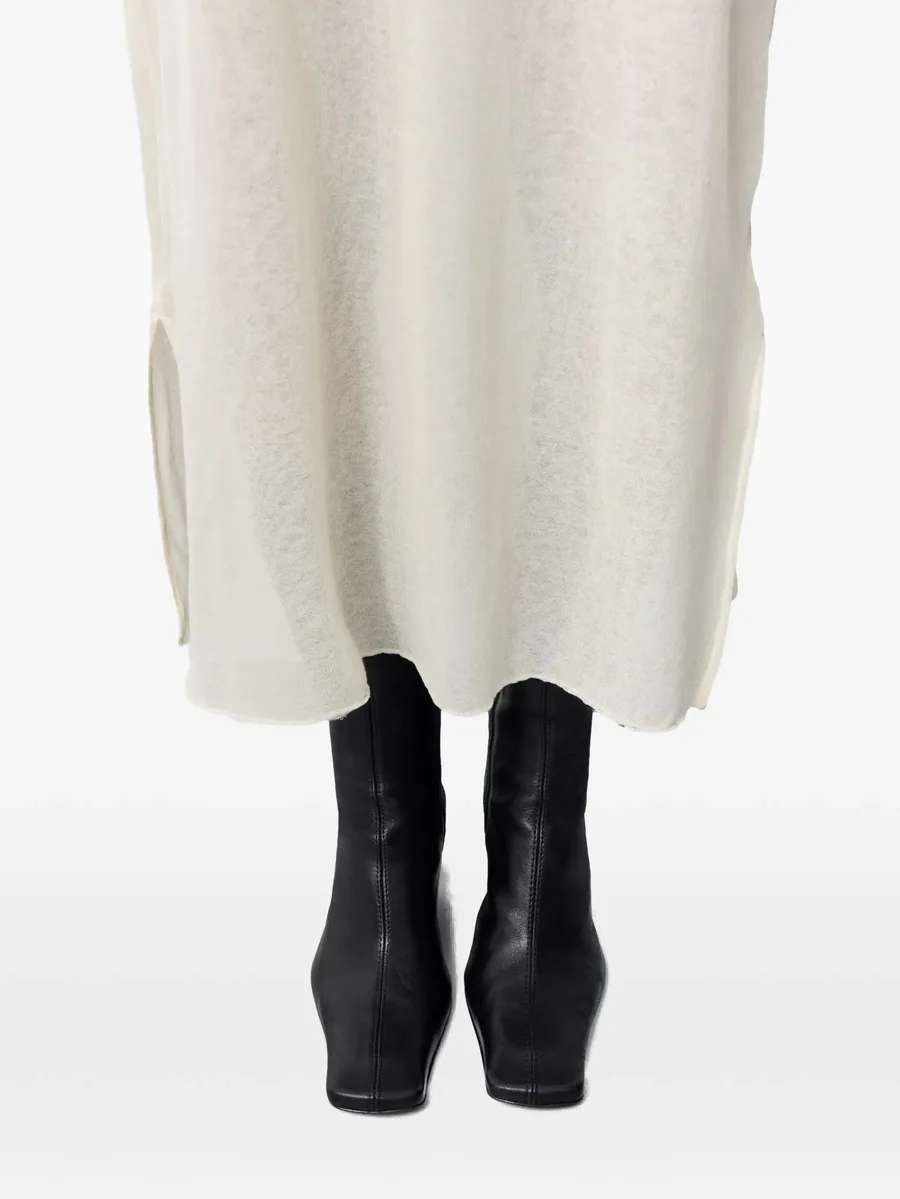 Araxi square-toe leather ankle boots 8
