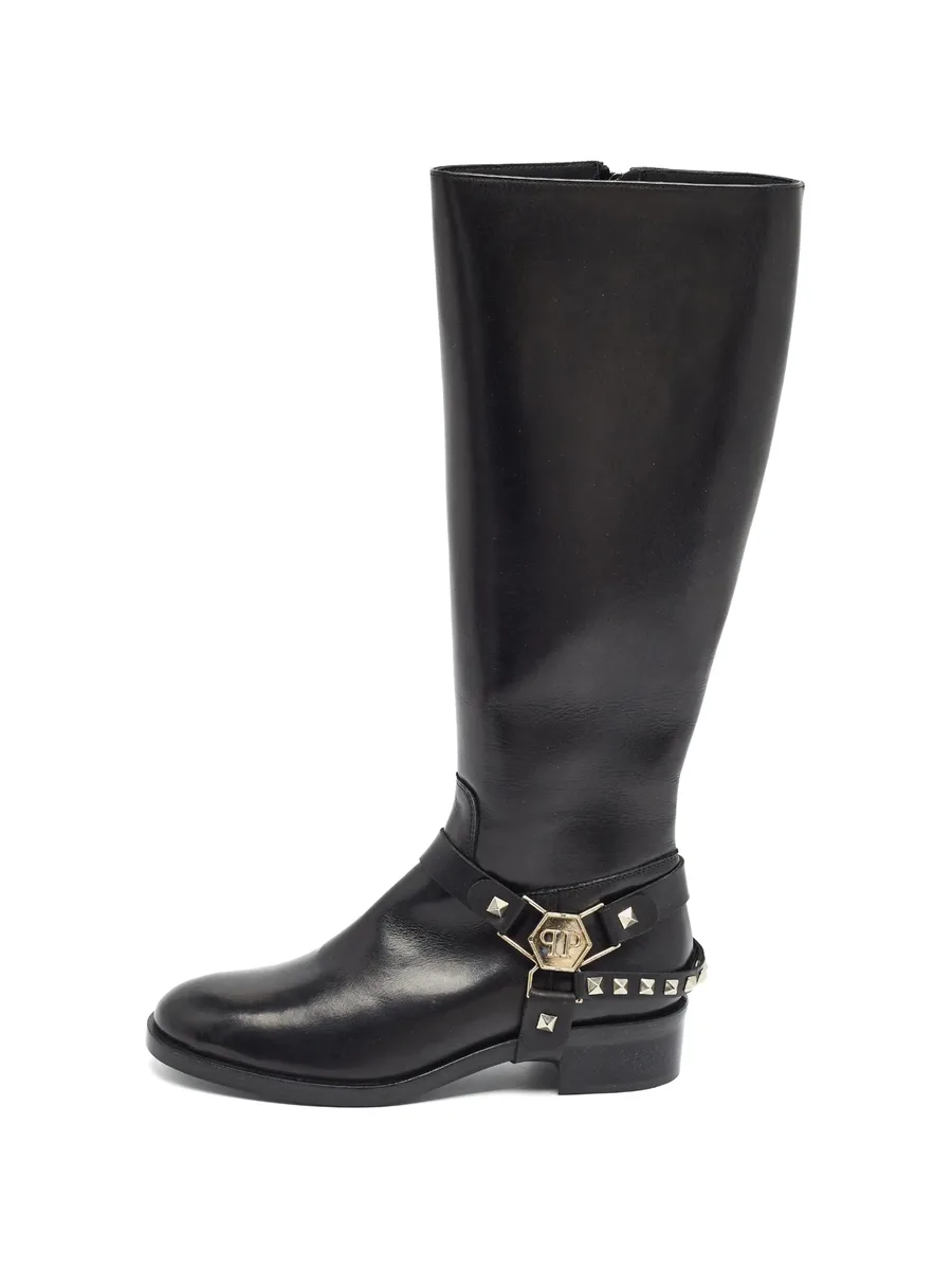 Kingdom studded knee-length boots 1