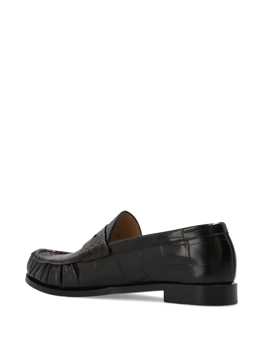 Fingere croc-effect leather ballet flats 3