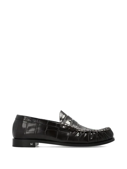 Fingere croc-effect leather ballet flats