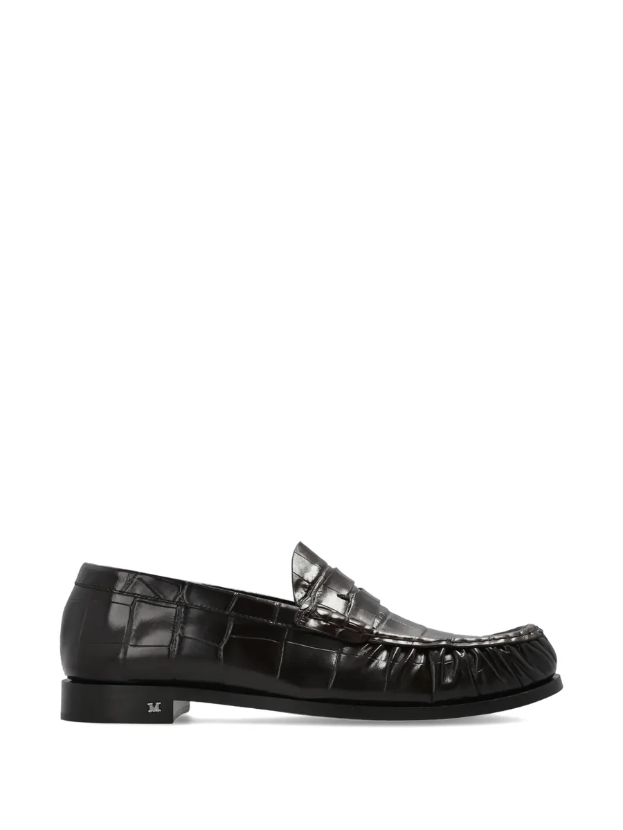 Fingere croc-effect leather ballet flats 1