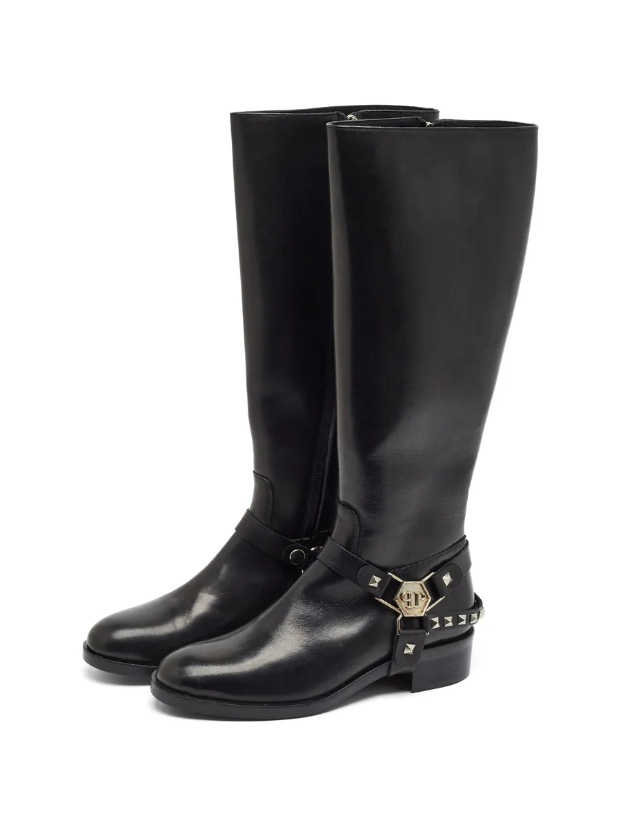 Kingdom studded knee-length boots 2