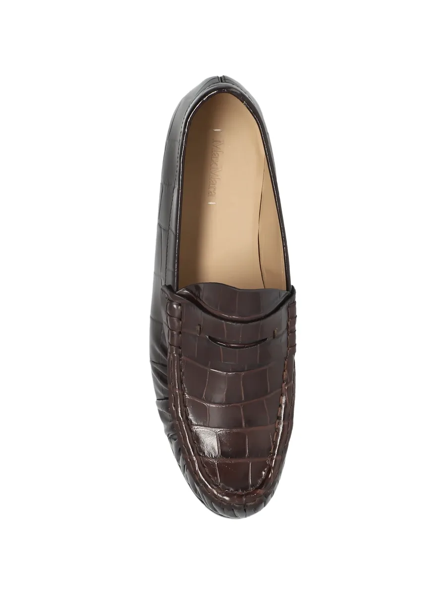 Fingere croc-effect leather ballet flats 4