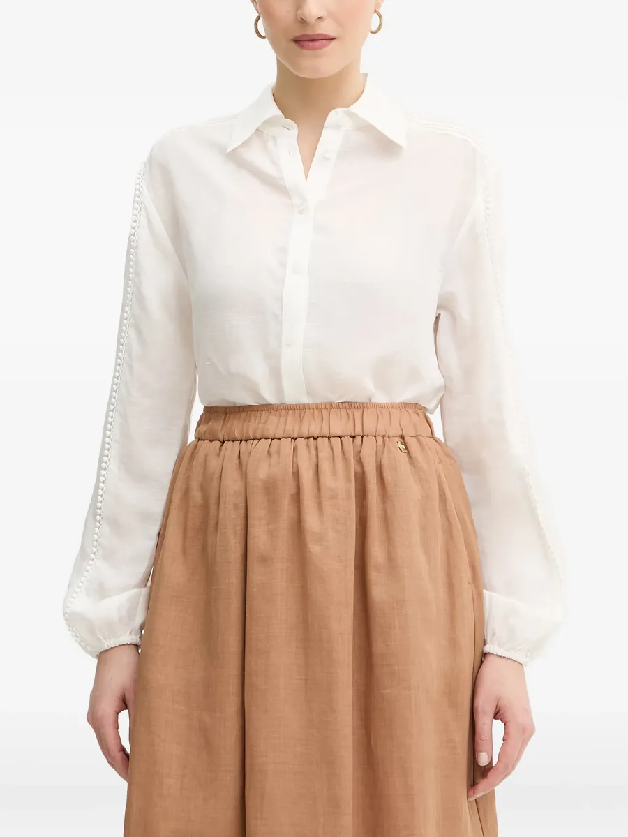 Farin pompom-detail collared shirt 1