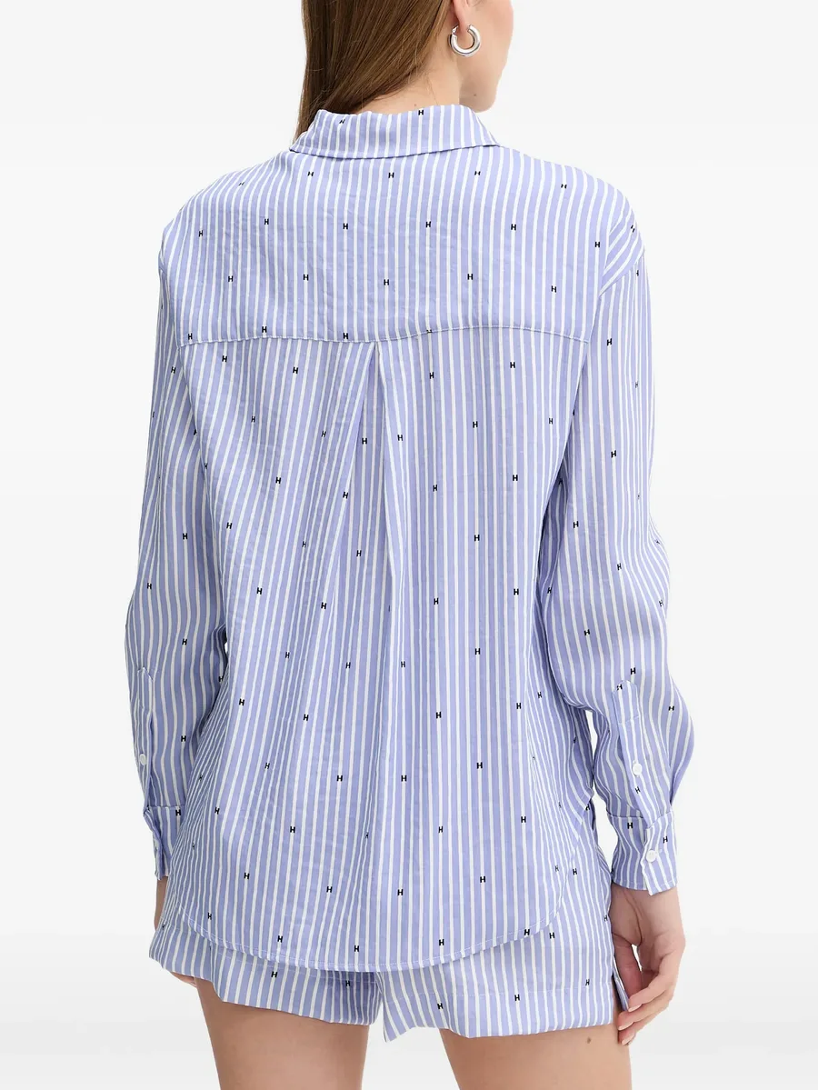 Masia striped logo-print shirt 3