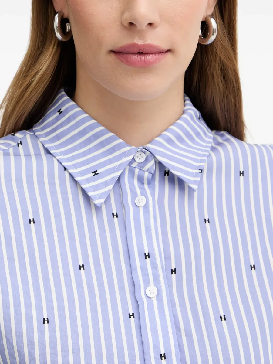Masia striped logo-print shirt 4