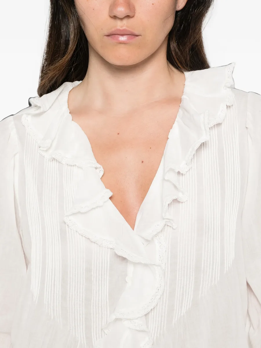 Hardy ruffled pin-tucked top 5