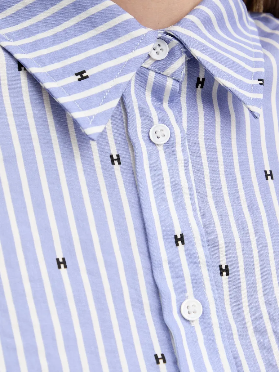 Masia striped logo-print shirt 5