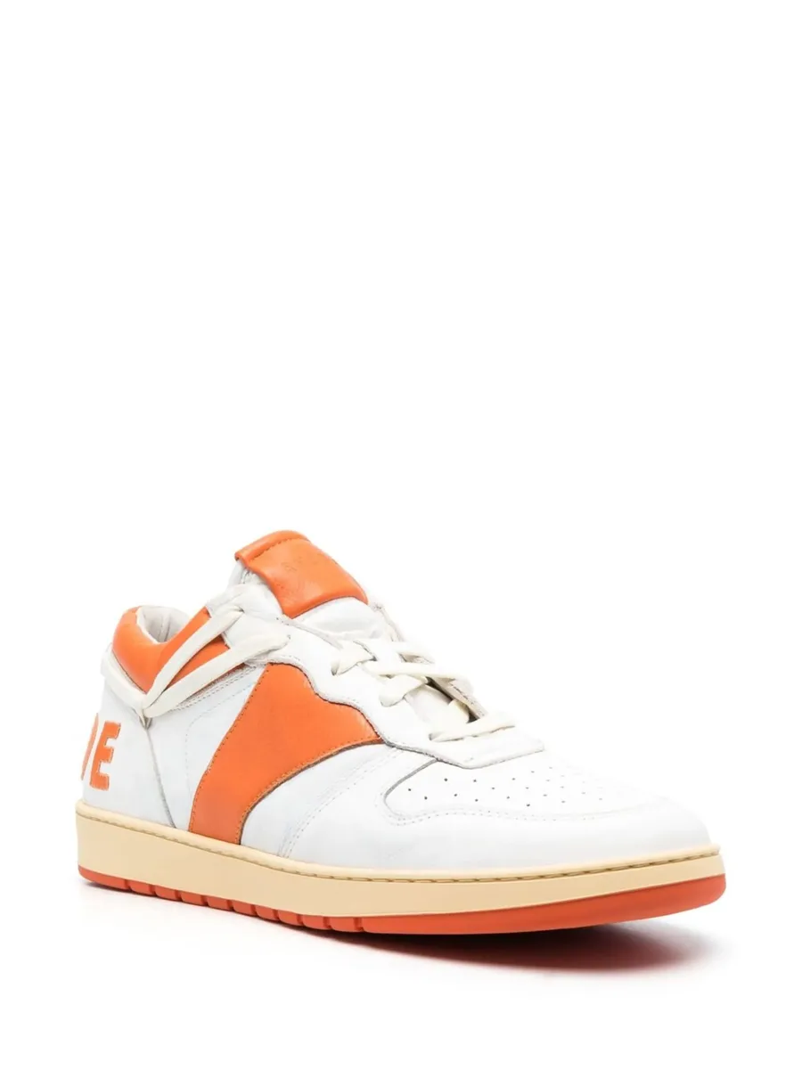 logo-patch leather sneakers 3