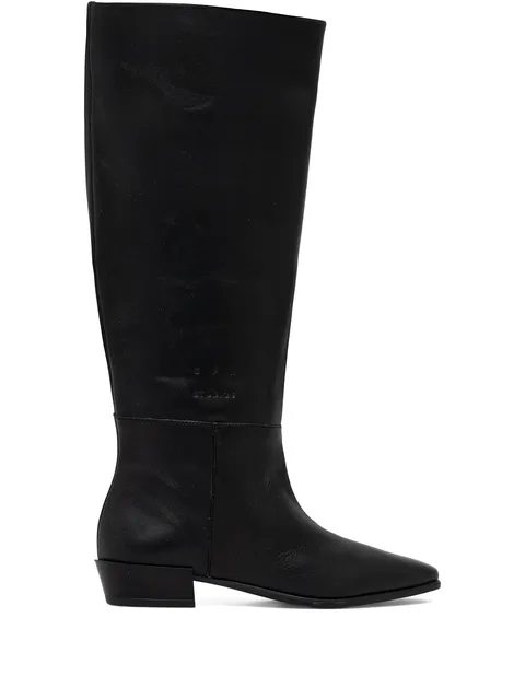 pointed-toe knee-high boots