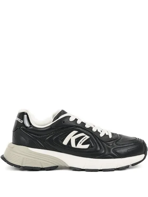 logo leather sneakers