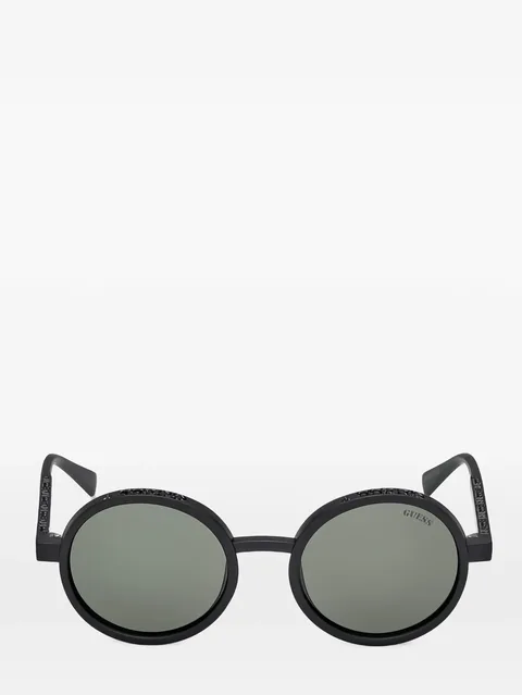 matte-finish round-frame sunglasses