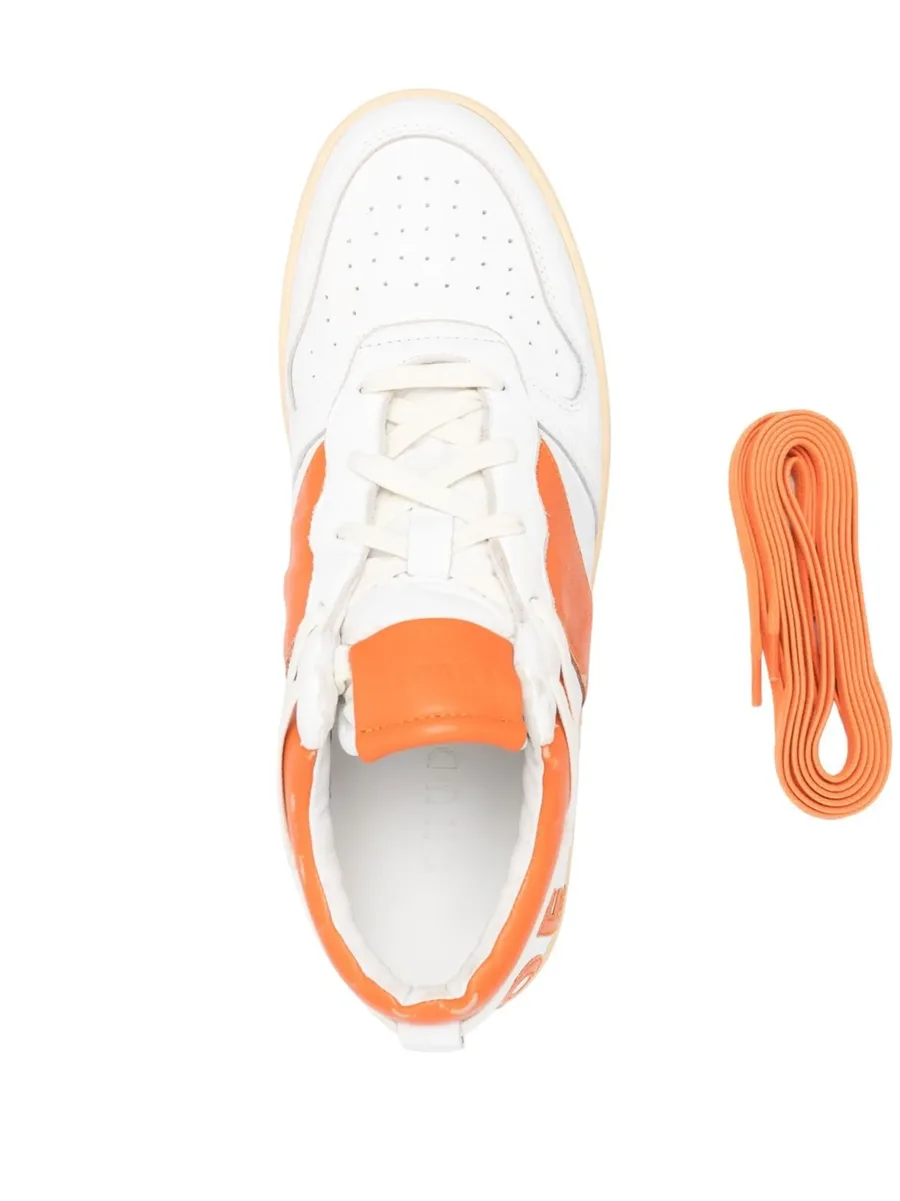 logo-patch leather sneakers 8