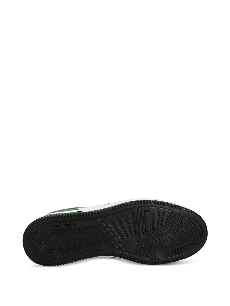 panelled leather sneakers 8
