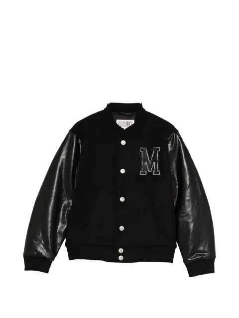 logo patched bomber jacket