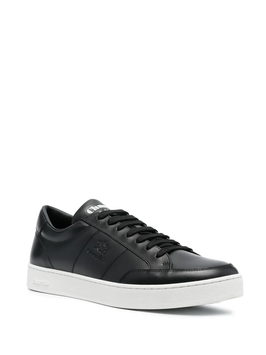 Lancing logo-debossed leather sneakers 4