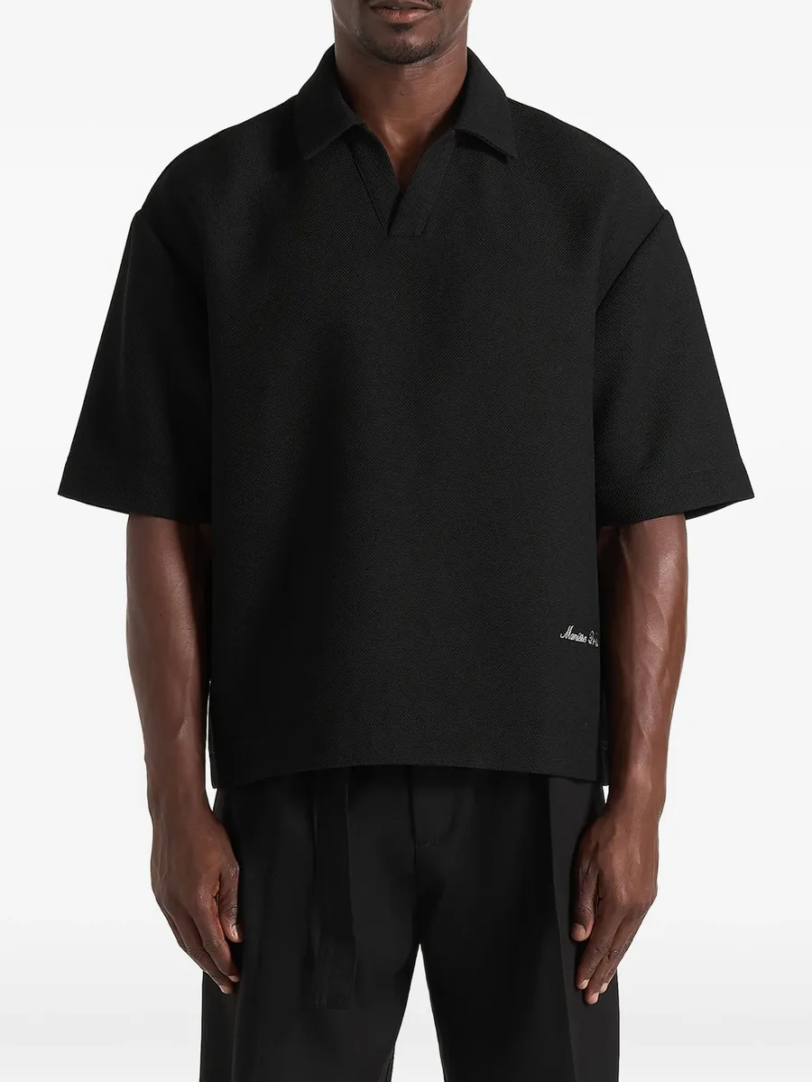 Joss in navy boxy signature polo shirt 3