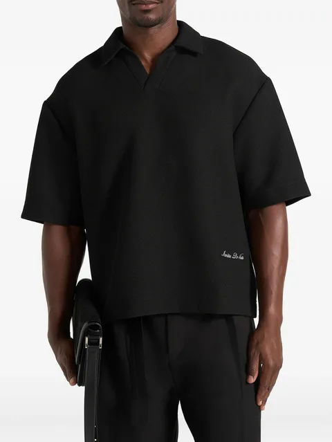 Joss in navy boxy signature polo shirt