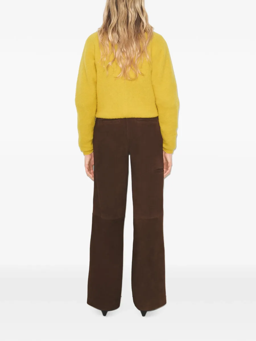 relaxed-fit suede pants 3