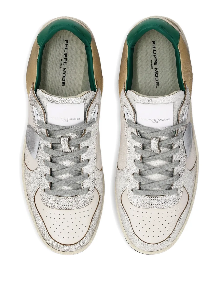 Nice textured leather sneakers 5