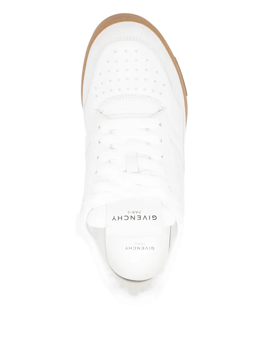 perforated-detail panelled sneakers 8