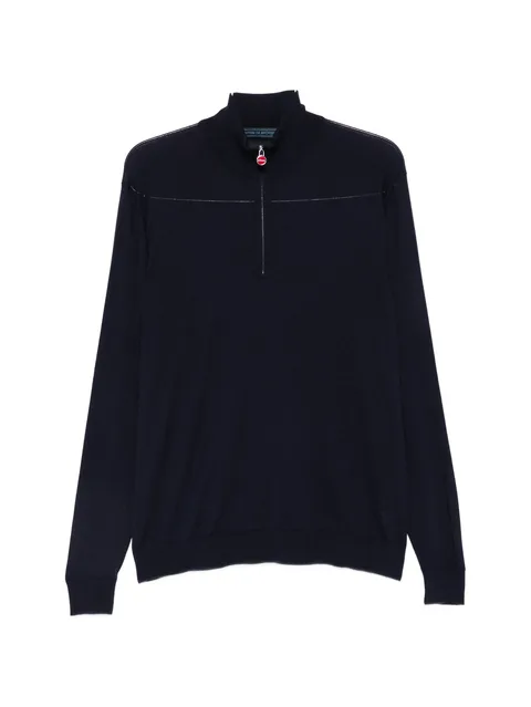 quarter-zip mock-neck sweater