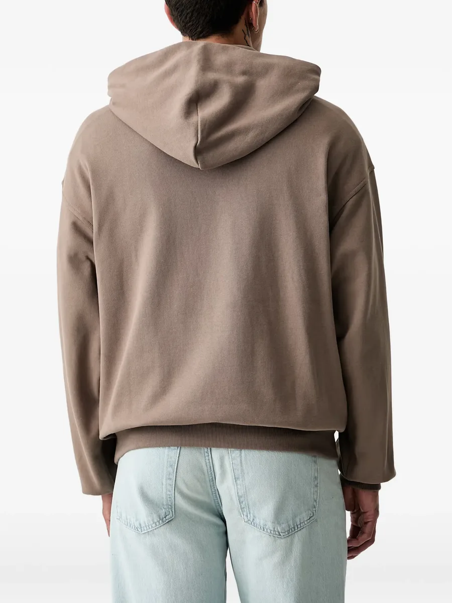logo-embroidered hoodie 3