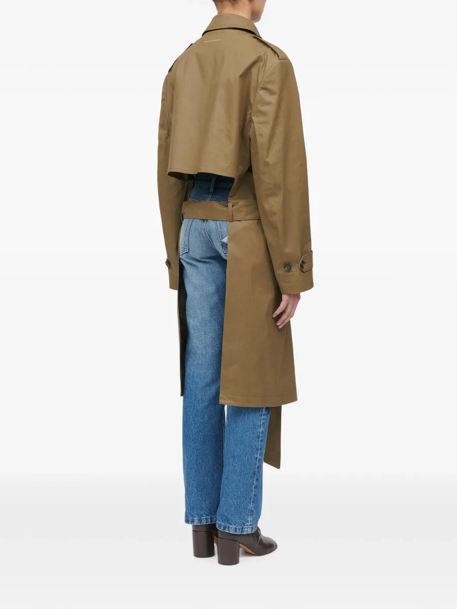 belted single-breasted trench coat 4